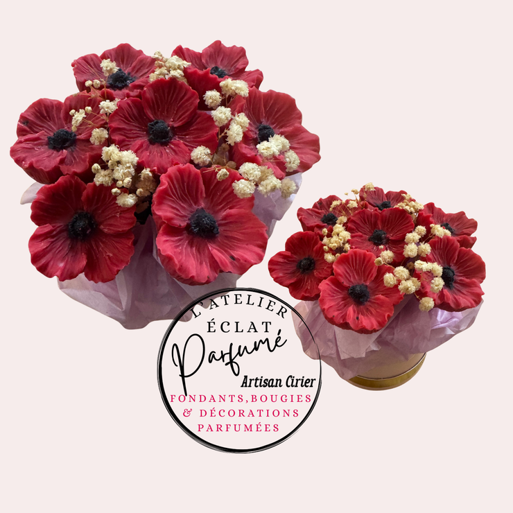 les BOUQUETS de fleurs en cire  PARFUMÉeS.